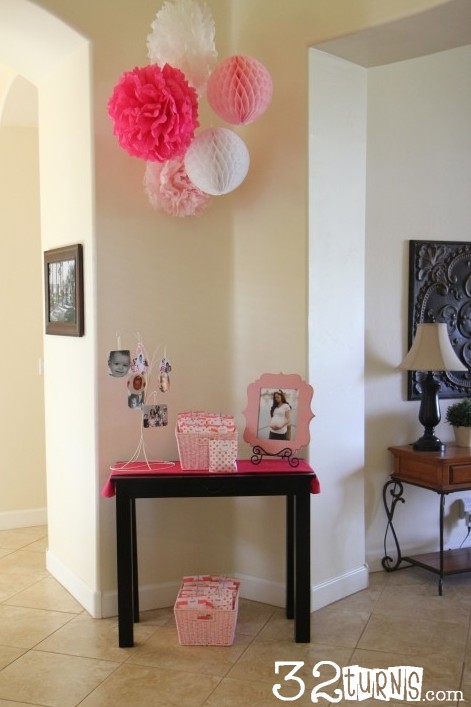 Baby Shower Entry Way Table